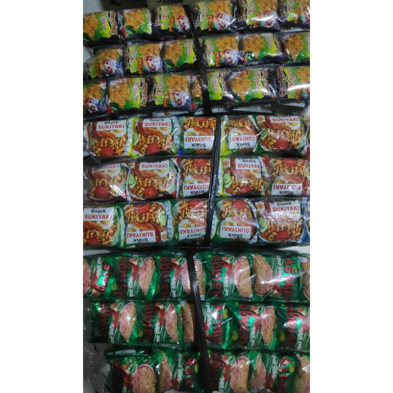 

Snack Sukiyaki / Astaga / Pang Pang Korea / Ajisan / Asyik / Cireng Cianjur ( isi 10 pcs )