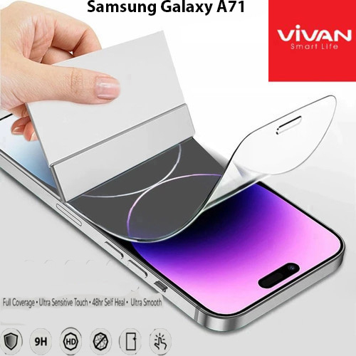 Vivan Hydrogel Samsung Galaxy A71 Anti Gores Original Crystal Clear Protector Screen Guard Full Cover