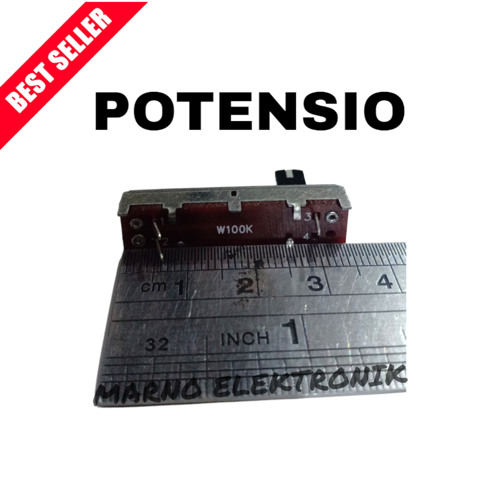 POTENSIO GESER 3.5CM 3,5 CM KAKI 2-1 MONO POTENTIO MIXER B100K ASLI ORI ORIGINAL