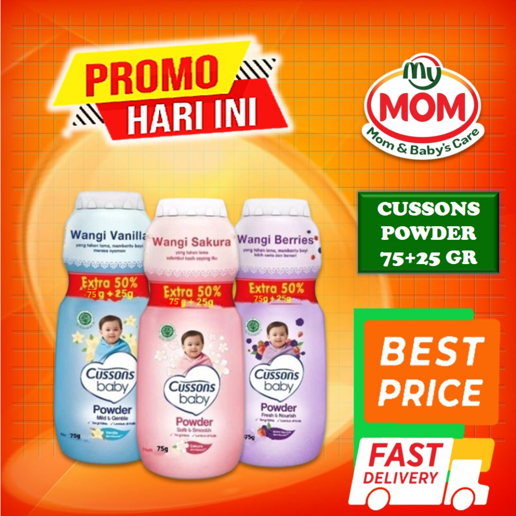 [BPOM] Cussons Baby Powder 75gr + 25gr / Bedak Bayi Cusson / MY MOM