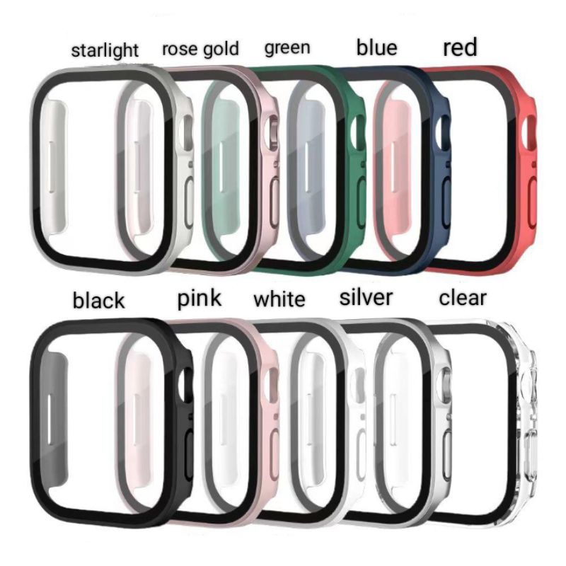 Apple Watch Bumper Matte Doff Case+Glass iWatch Series 1/2/3/4/5/SE/6/7/8/Ultra