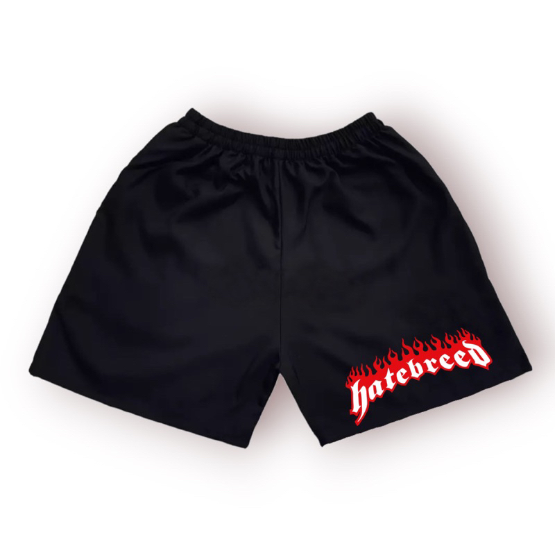 JEFFORD Boxer Pria Sablon DTF 02 | Boxer Pria Wanita | Boxer Pantai | Celana Boxer | Celana Dalam-Hatebreed Merah