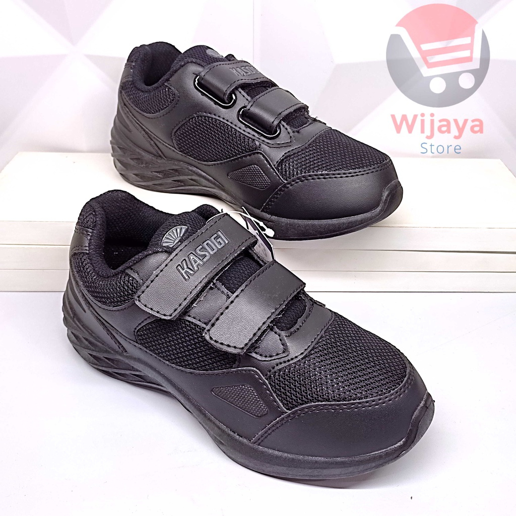 Sepatu Sneakers Anak Kasogi 32-36 Original Hitam Polos Cocok untuk Anak Cowok dan Cewek dengan Desain Boots Tinggi yang Stylish Shadow Gaza Alaska LAGOS