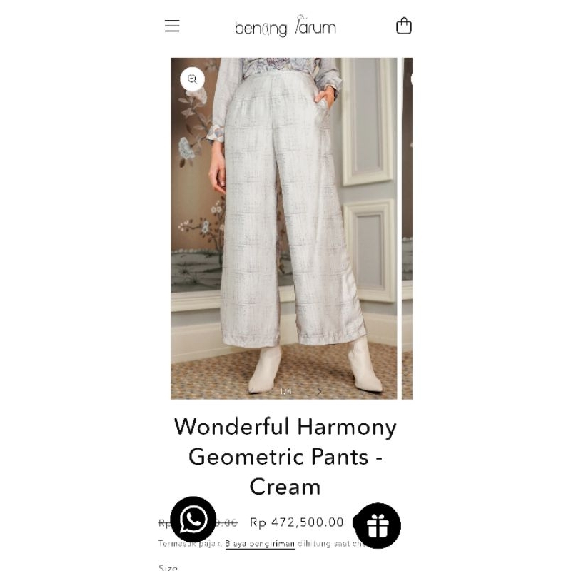 Benang Jarum X Raisa Wonderful Harmony Geometric Pants Size M CUMA SATU Preloved