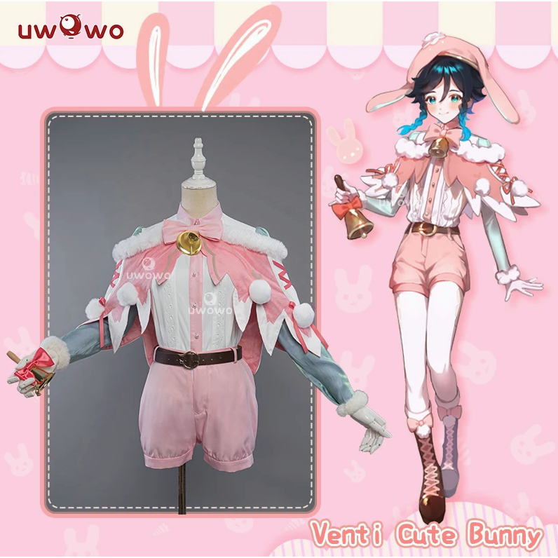 UWOWO Genshin Impact Fanart Cosplay Venti Cosplay Costume Cute Bunny Outifit Cosplay Outfit Exclusive Authorization