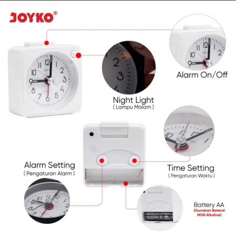 Alarm Clock Jam Beker JOYKO ALCL604 / Weker Dering &amp; Lampu Malam 604