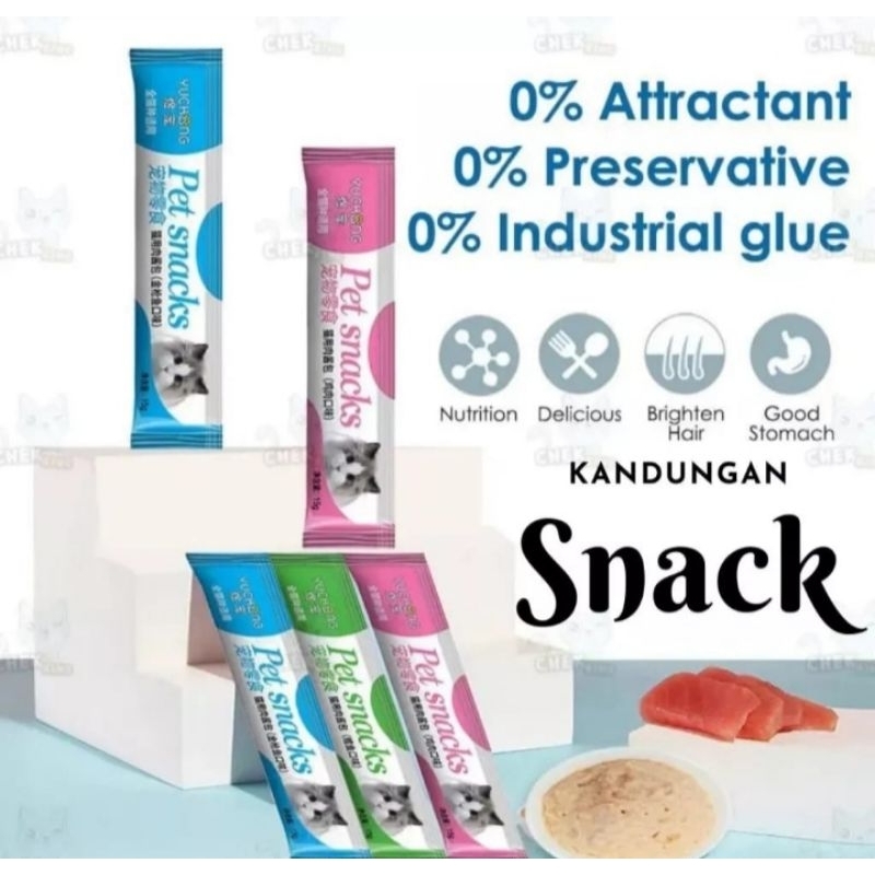 Camilan Kucing Kitten snack Kucing Basah Murah Snack Hewan Peliharaan Penggemukan Anak Kucing Shaestore15