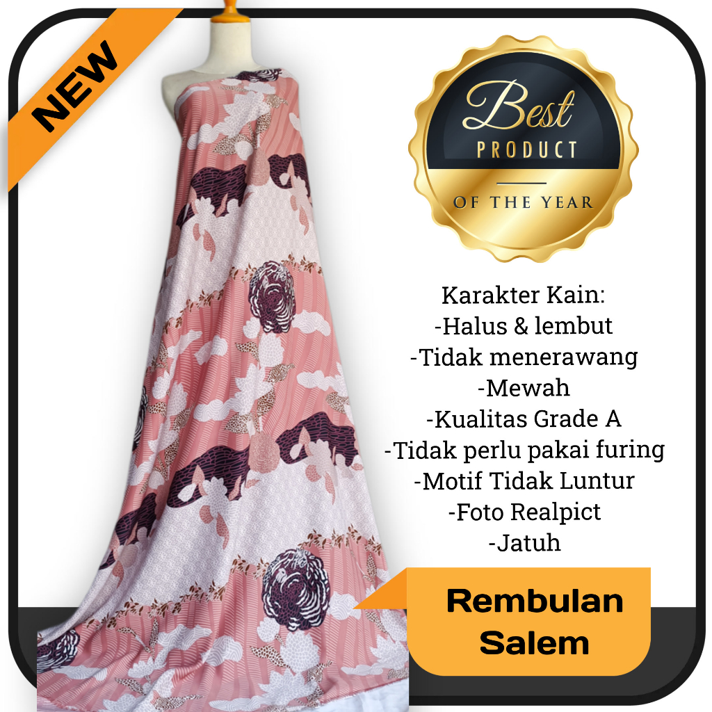 Kain Maxmara Motif Rembulan Queenbee Harga setengah meter