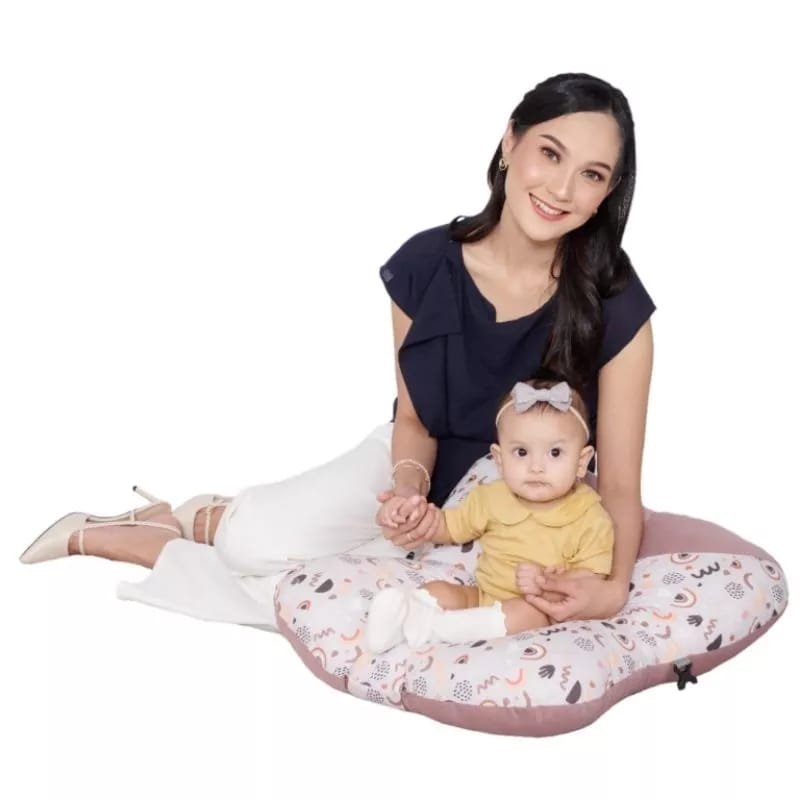 [2 kg] Mom's Baby Sofa Bayi Multifungsi (ada gasper ) + Bantal Lengan Peang Aurora Series - MBB 2009