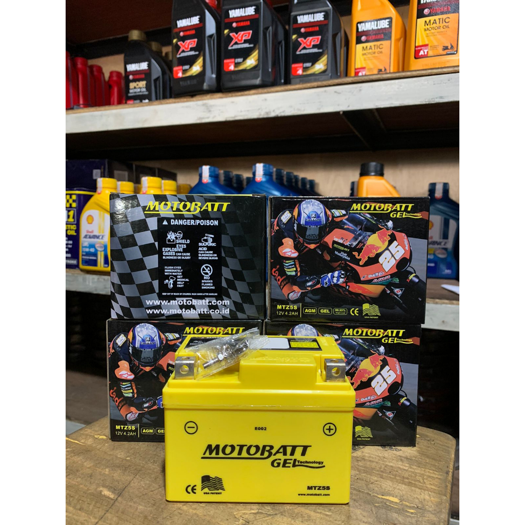 Aki MOTOBATT MTZ5S Beat, Beat Fi, Beat ESP,Kharisma,Mio J, Mio 125 M3, Vixion new