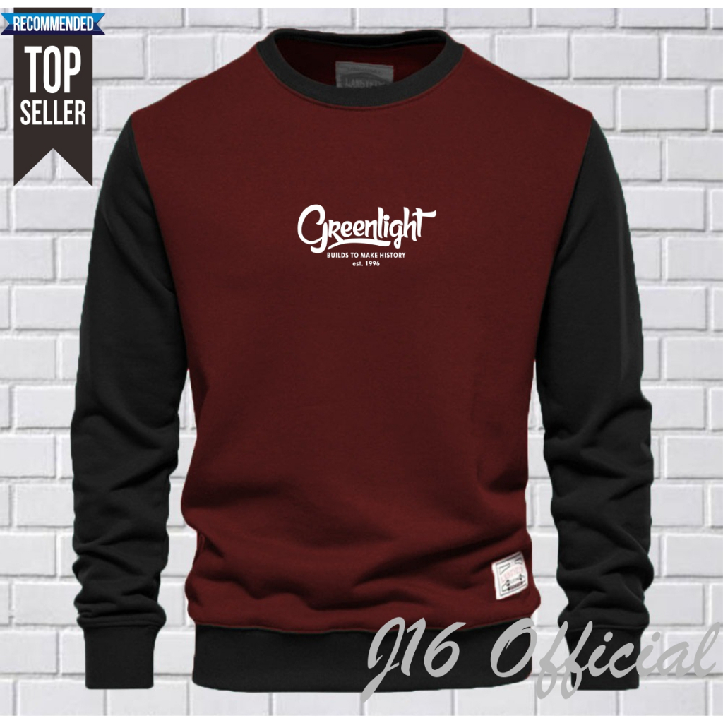 GREENLIGHT CREWNECK Jaket Distro Sweater Oblong Pria Wanita FLEECE TEBAL PREMIUM