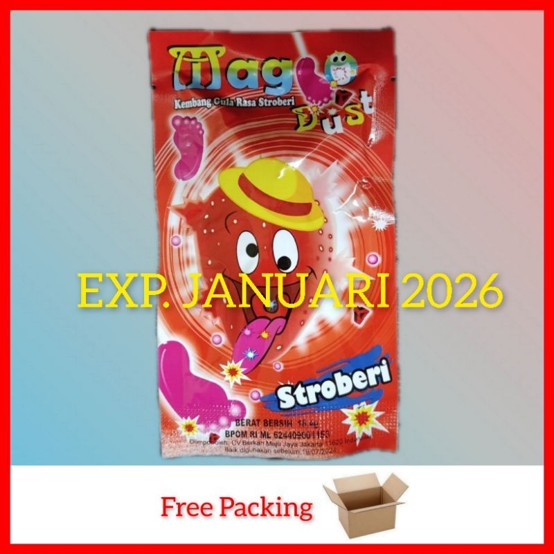 

Magic Dust Kembang gula stroberi/ Lolly pop candy/ permen Lolly pop/ permen magic pops/ permen popping