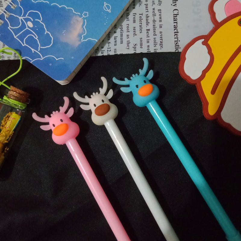 

Pulpen Gel Karakter Rusa Lucu Imut Pulpen Import Unik/Pena Motif Animal Rusa Terbaru