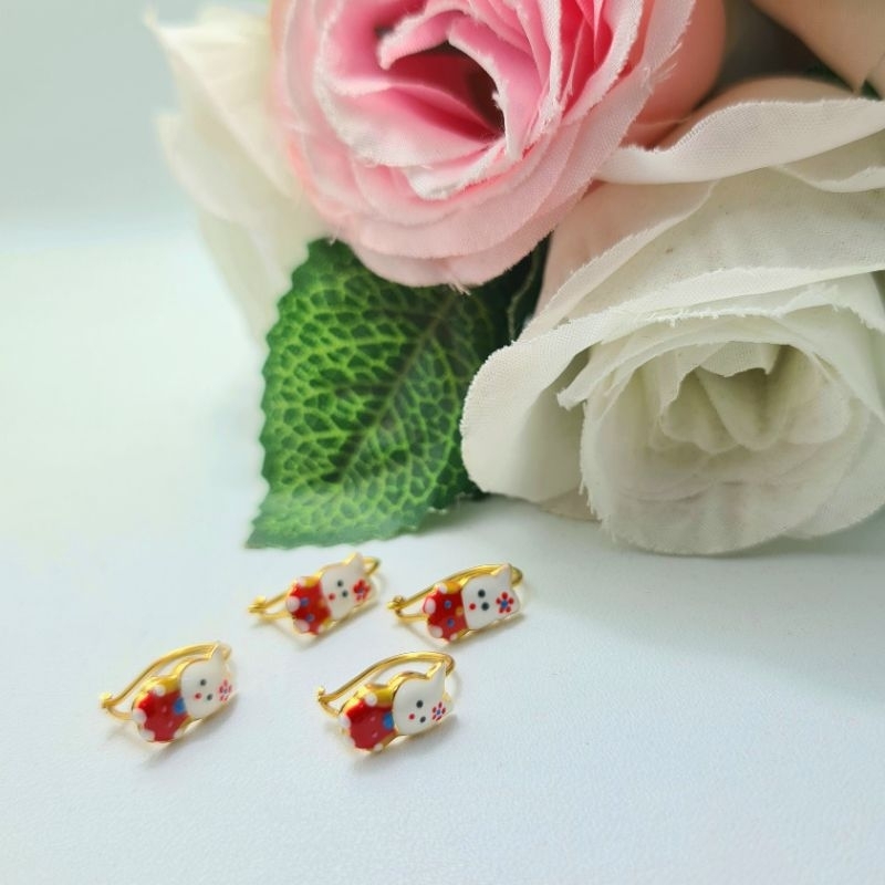 Anting Kait Anak Emas Muda Gambar Hello Kitty Kelinci