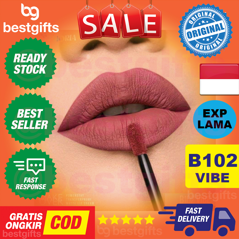 MAKE OVER MAKEOVER EUROPHIA POWERSTAY TRANSFERPROOF MATTE LIP CREAM STICK STIK LIPSTICK LIPSTIK