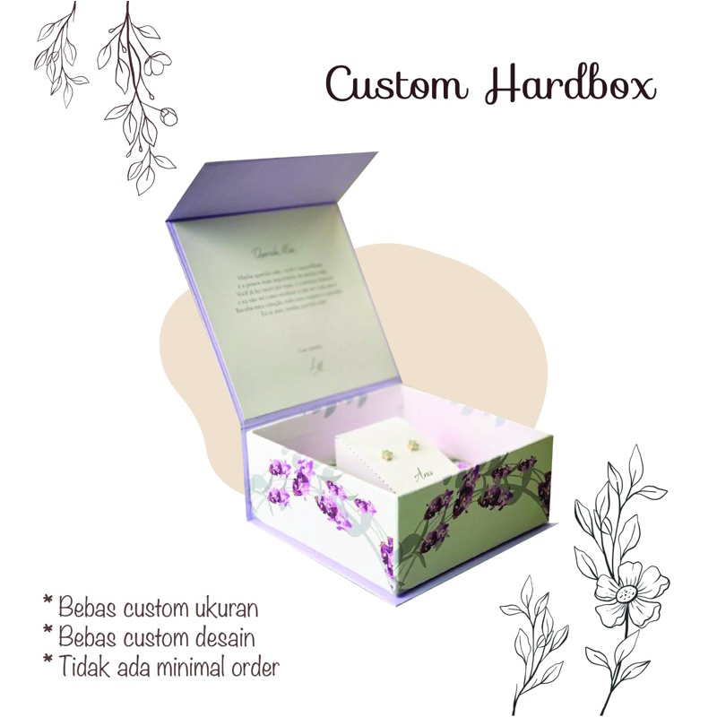 Magnet Box 8x11x4 (ukuran bersih) Custom Magnet Box Flower Box