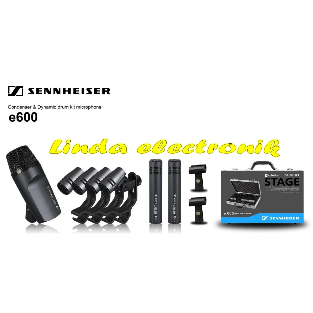 mic drum instrumen sennheiser e600 7 mic drum set