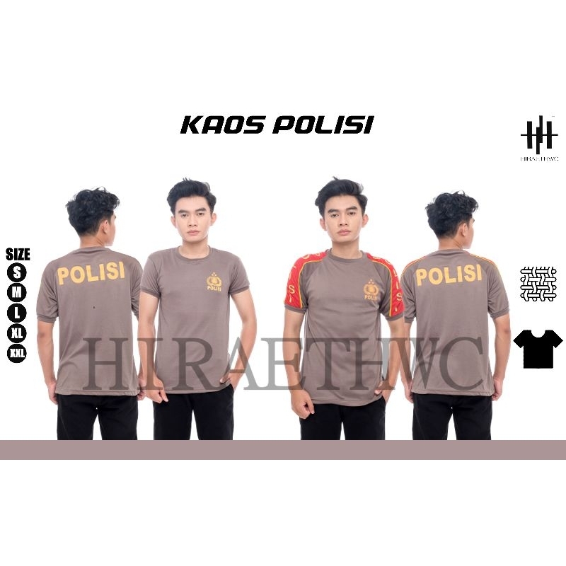 HC - KAOS POLISI LENGAN PENDEK BAJU DINAS POLRI TERBAIK