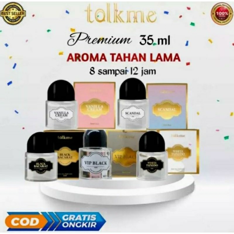 Talkme Parfum Black Baccarat | SCANDAL | VANILA CREAM | WHITE TUXEDO | VIP BLACK TALKME