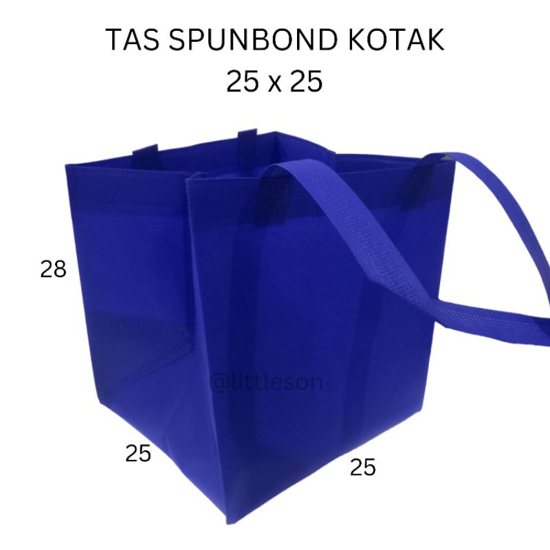 

TAS SPUNBOND KOTAK 25x25 TAS NASI KOTAK TAS PARCEL GOODIE BAG