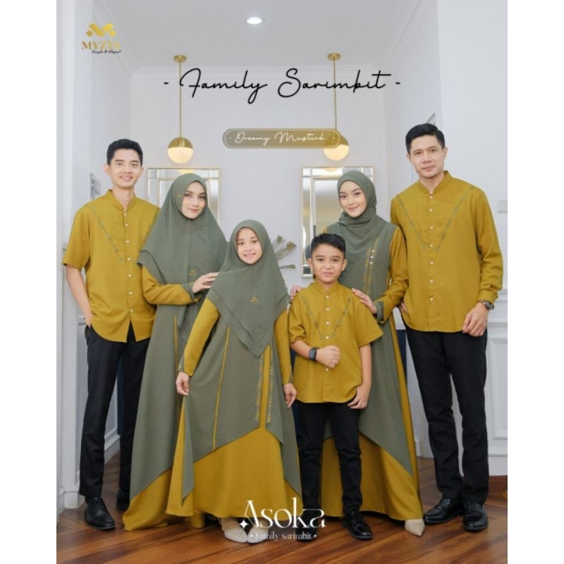 [PRE-ORDER] Asoka Premium Sarimbit by Myzta/ Sarimbit Idul Adha/ Gamis cantik/ Koko seragaman/ Gamis