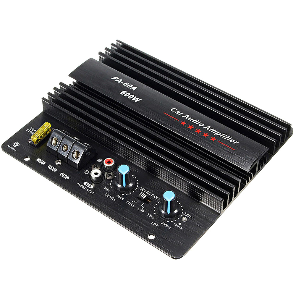 Mono Car Audio Amplifier Board Bass Subwoofer 600W - PA-60A - Black