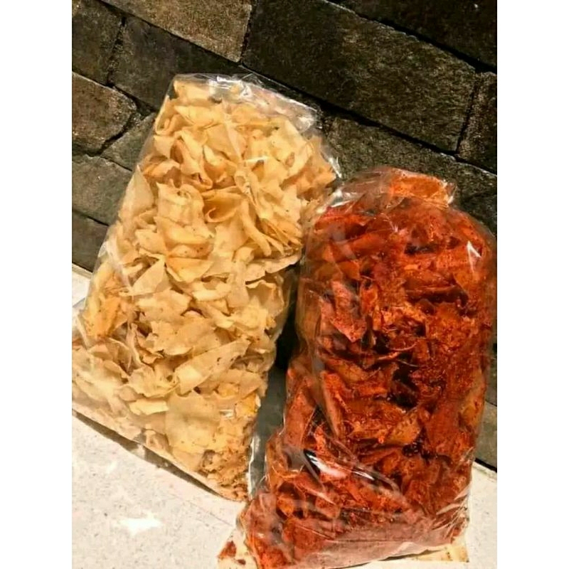 

Kripik Kripset Singkong Si Kembar Pedas Bawang 250Gram Cemilan Khas sukabumi