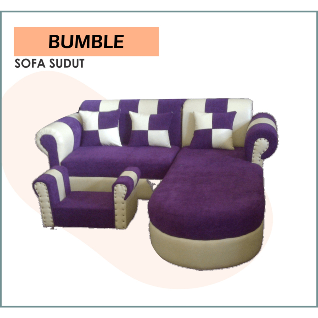 SOFA SUDUT BUMBLE / SOFA SUDUT L MINMALIS MURAH BERGARANSI