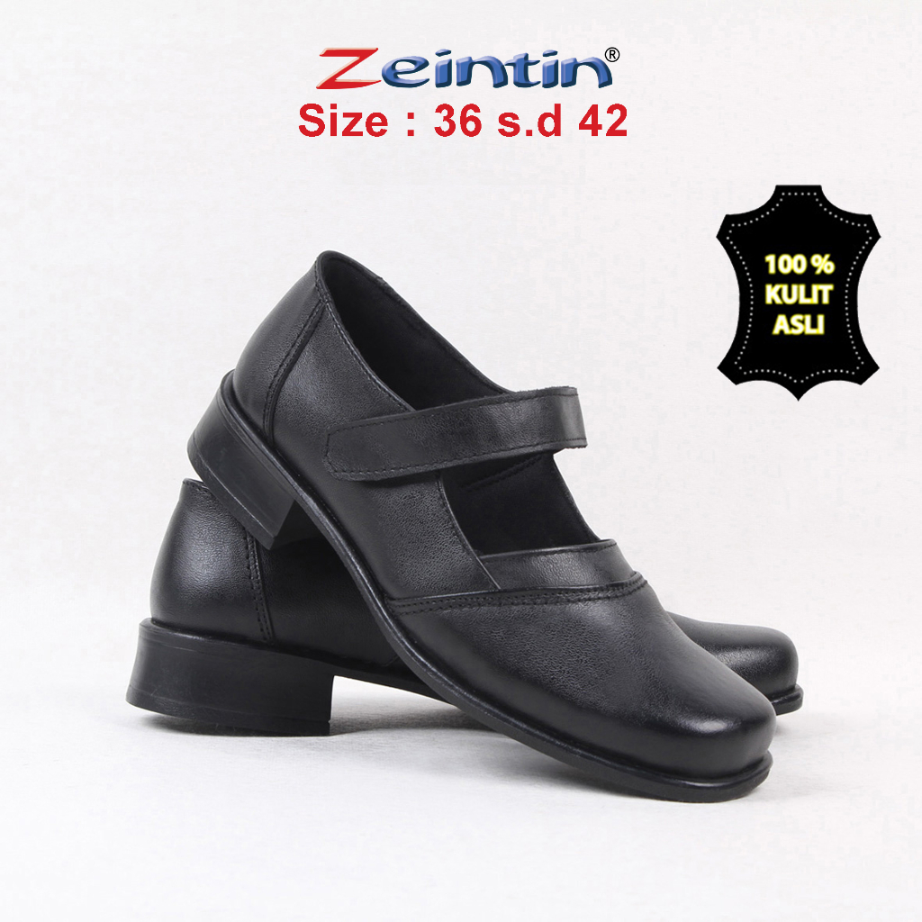 Zeintin - Sepatu Pantofel Kerja Wanita Sepatu Pantofel Formal Bahan Kulit Asli Terbaru Handmade Original Zeintin BJ