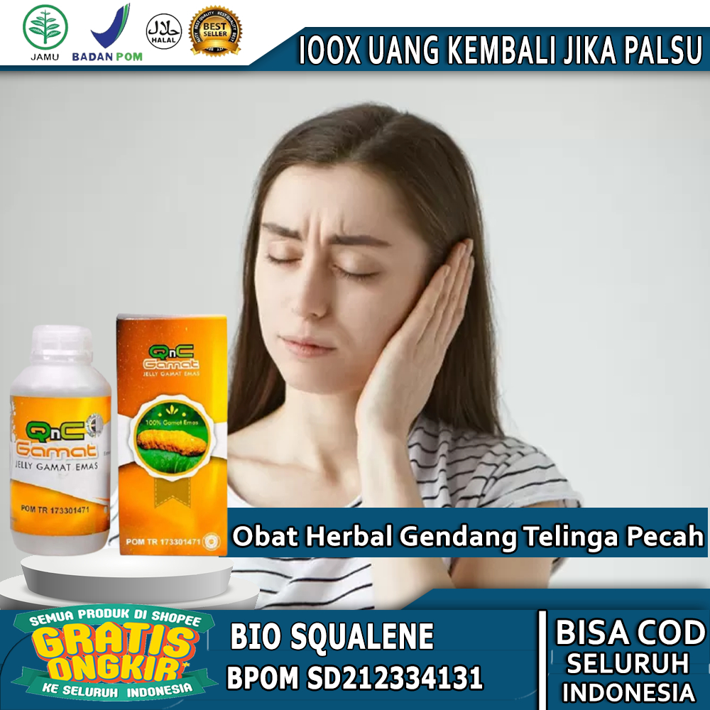 Obat gendang telinga percah/robek obat telinga berdenging, bernanah, infeksi obat untuk gangguan Tel