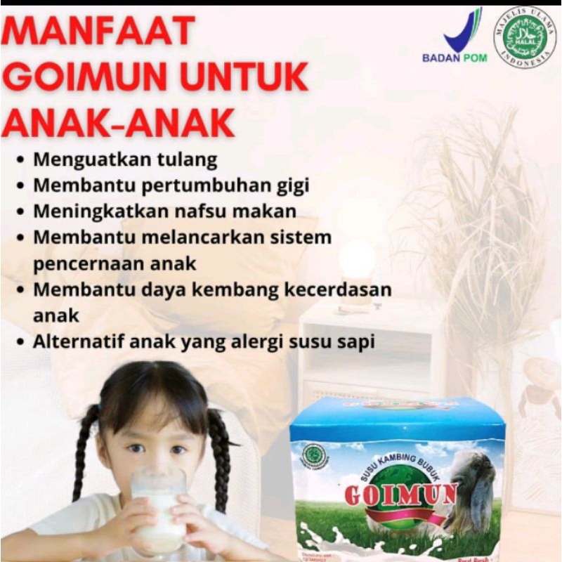 

Susu Kambing Etawa GOIMUN 1 Box isi 10 sachet @25 gram Original...