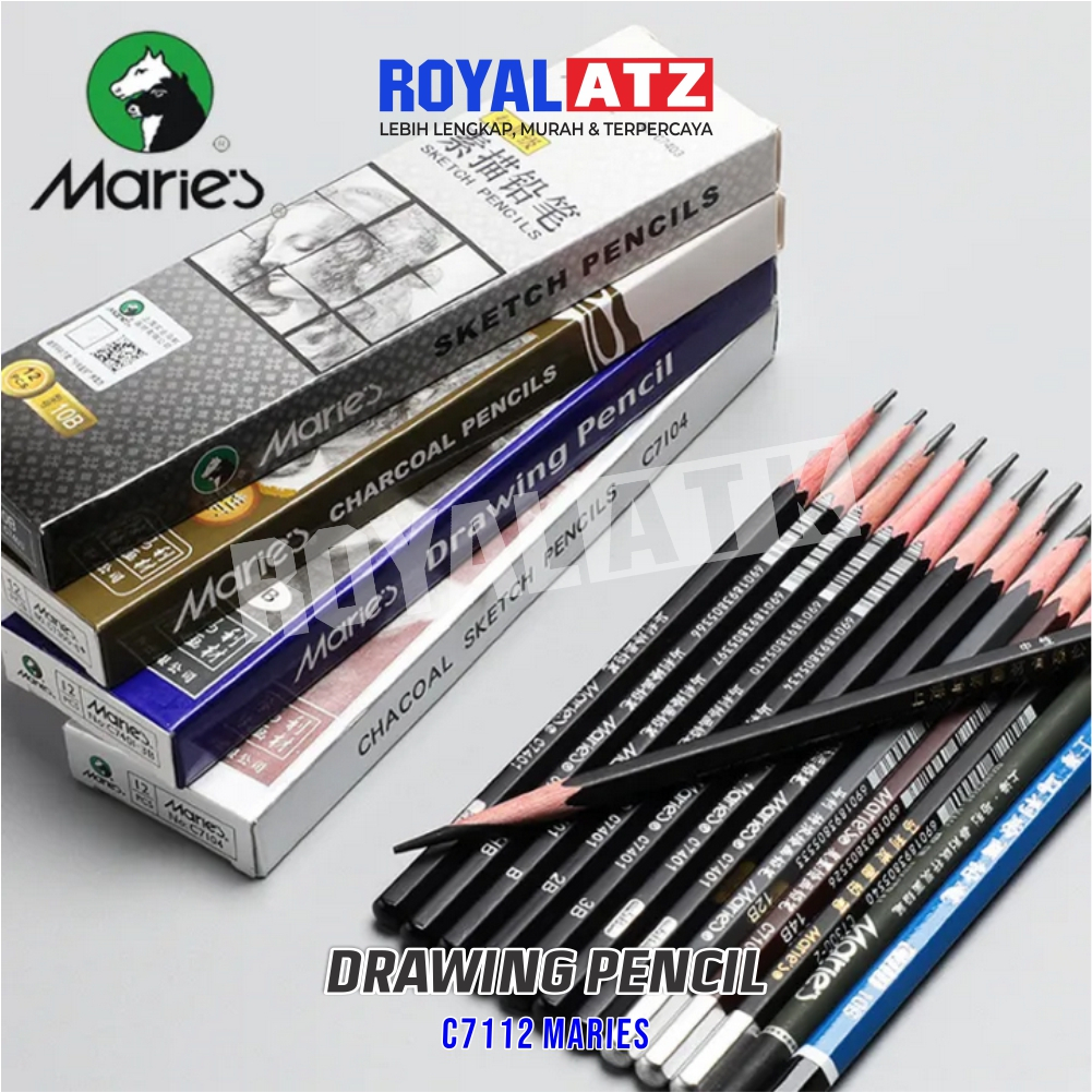 Maries Drawing Sketch Pencil / Pensil Gambar Sketsa Maries C7112 - 12B