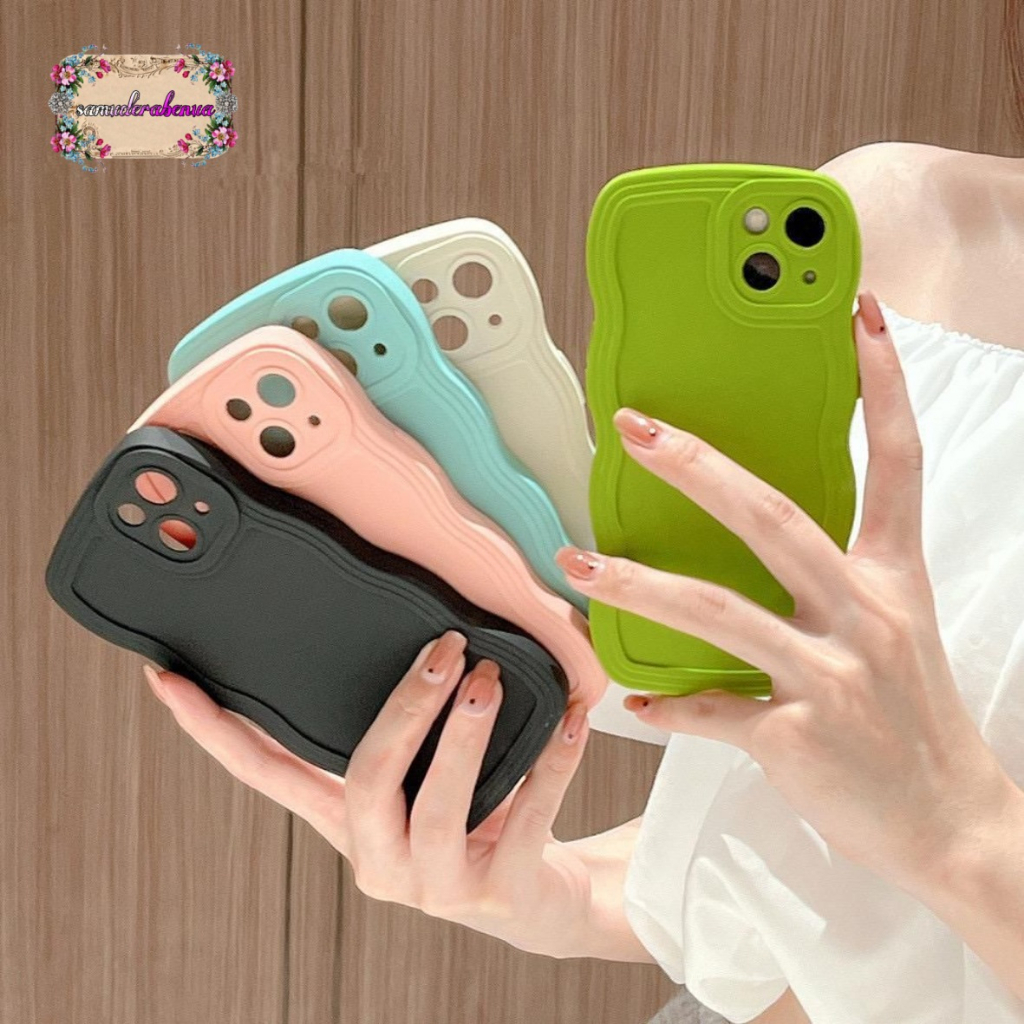 CASE SOFTCASE SILIKON GELOMBANG WAVY PROCAMERA MACARON OPPO A58 A78 SB5223