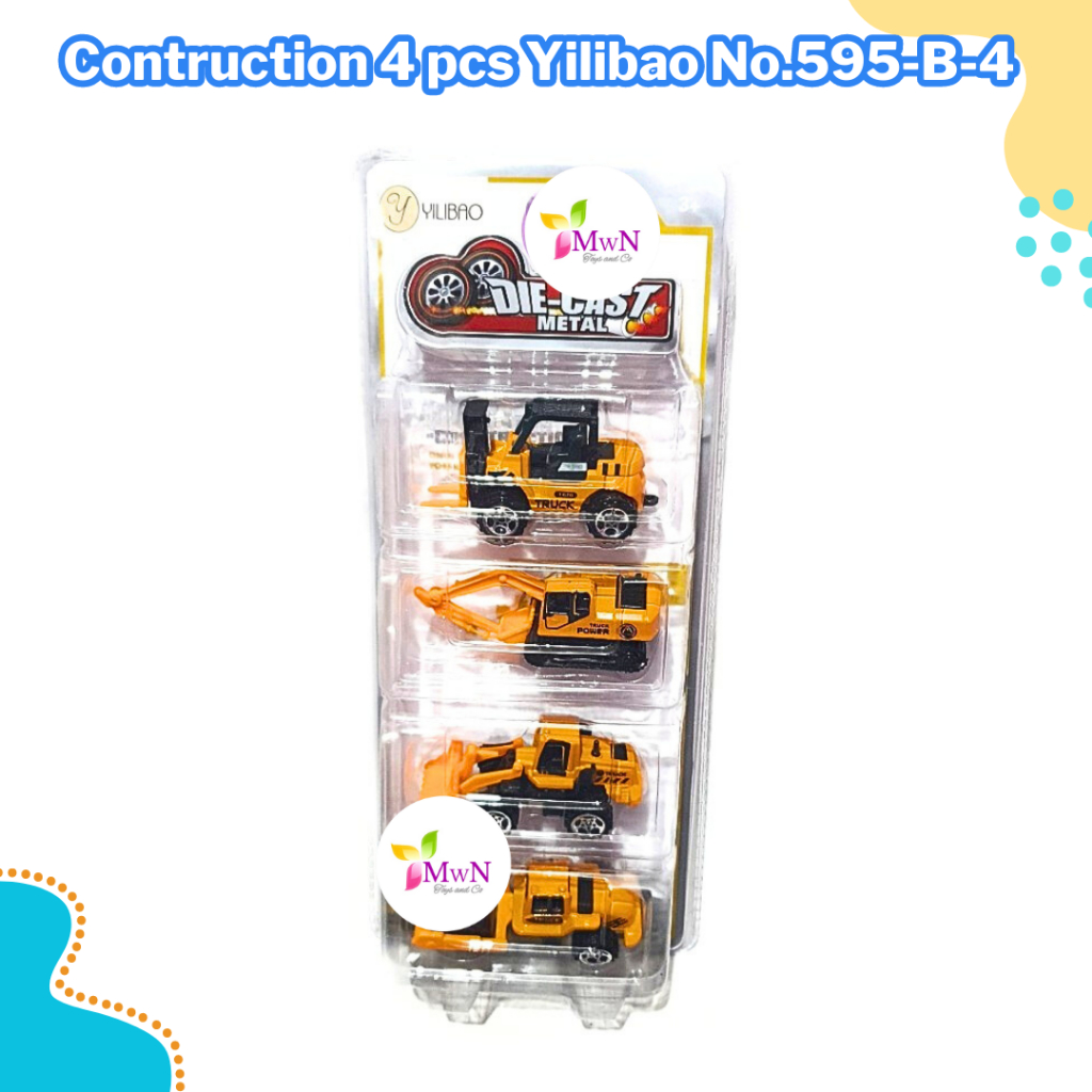 MWN.TOYS Die Cast Mobil Contruction 4 pcs Yilibao No.595-B-4