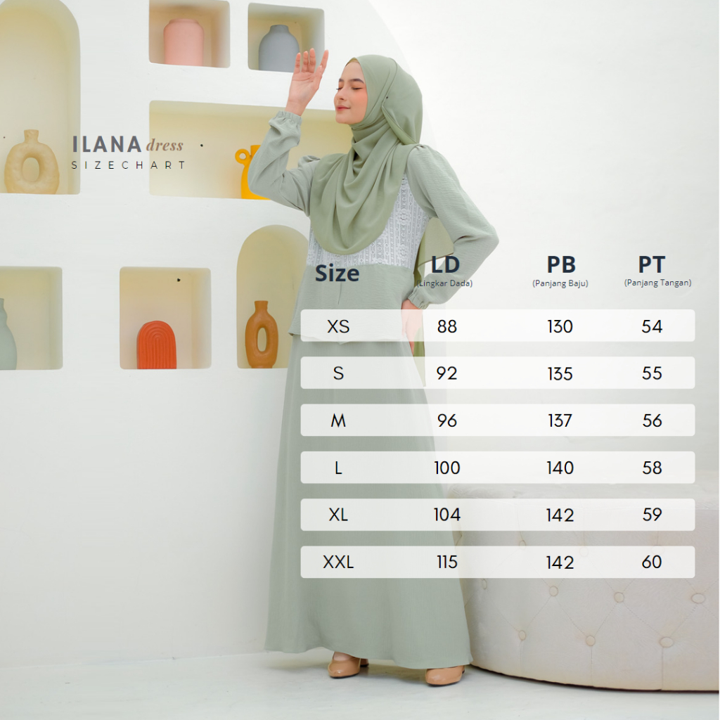 Riskirich Ilana Gamis Cantik Variasi Brukat Katun Premium Terbaru Anti Kusut