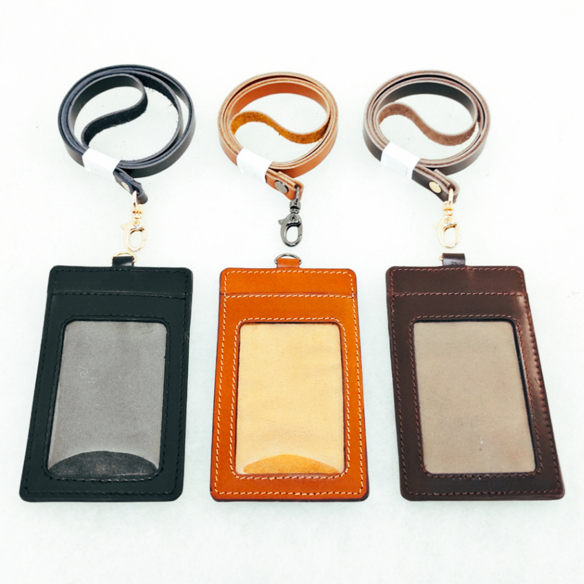 

Leather Name Tag/ Tempat Kartu ID Card Holder Dua Sisi Kulit Sapi Asli