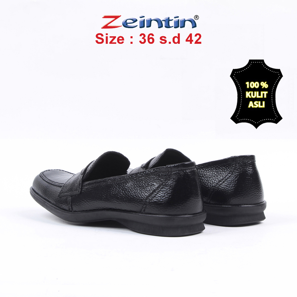 Zeintin - Sepatu Pantofel Wanita Bahan Kulit Sapi Asli Brand Local Sepatu Kerja Sepatu Kantor Wanita Sepatu Formal Bahan Kulit Original Zeintin BJ