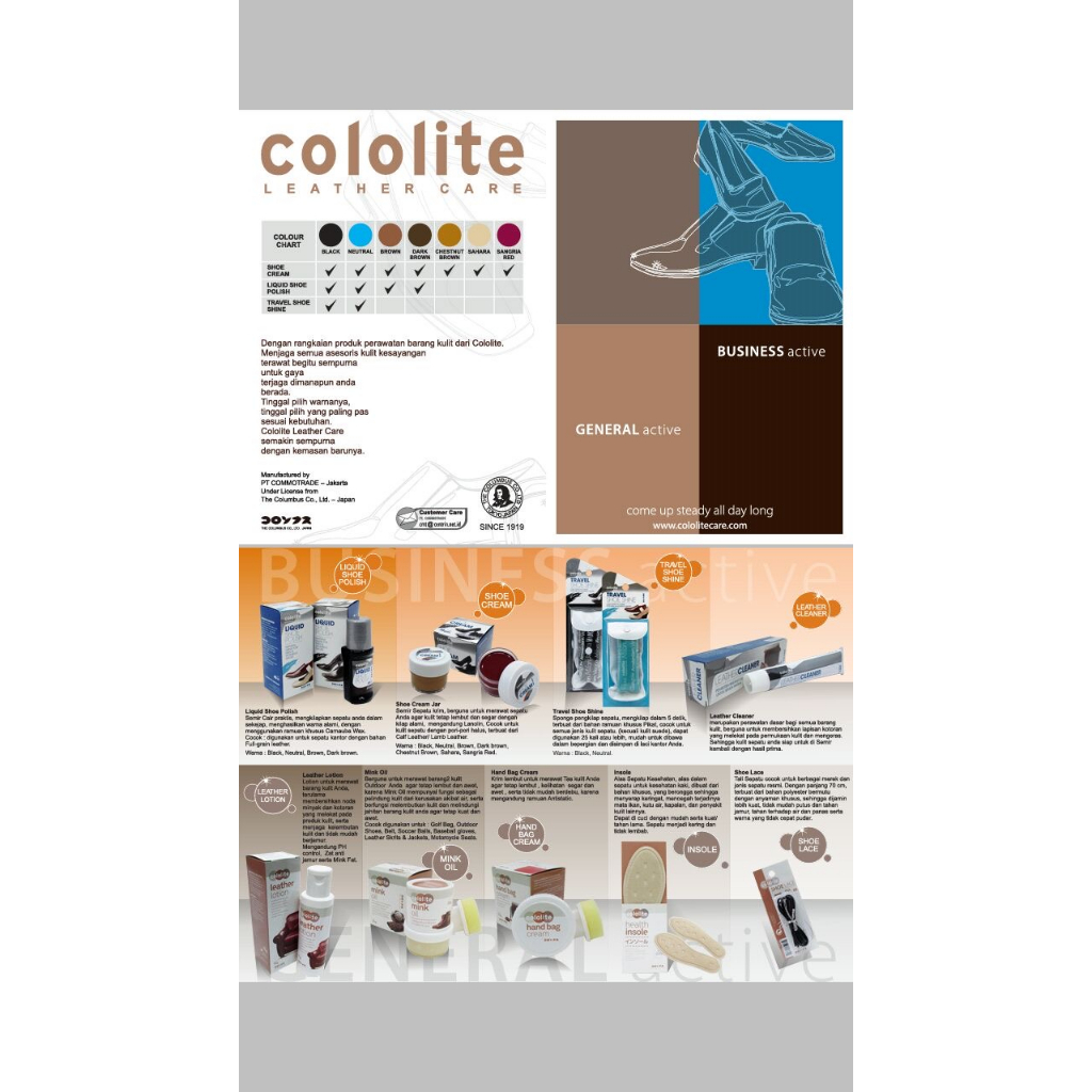 COLOLITE MINK OIL Shoe Conditioner Waterproof Semir Perawatan Sepatu Kulit dan Sintetis Premium Shoe Leather Care ORIGINAL C-002