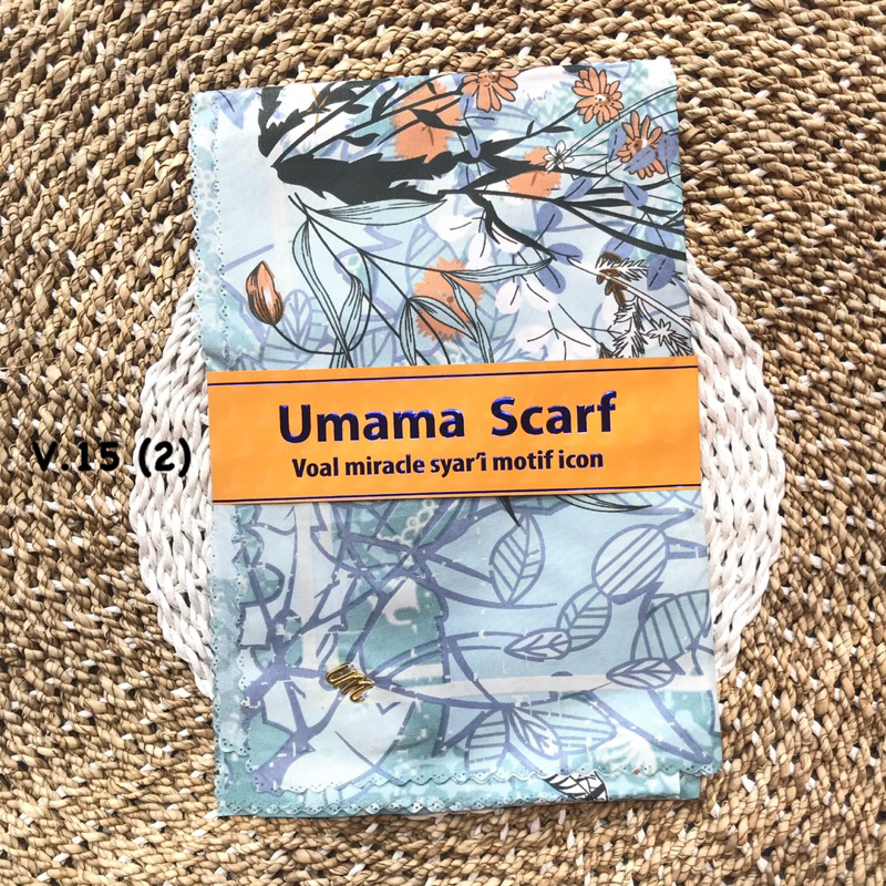 HIJAB SEGIEMPAT VOAL MIRACLE SYARI MOTIF UMAMA SCARF V.15