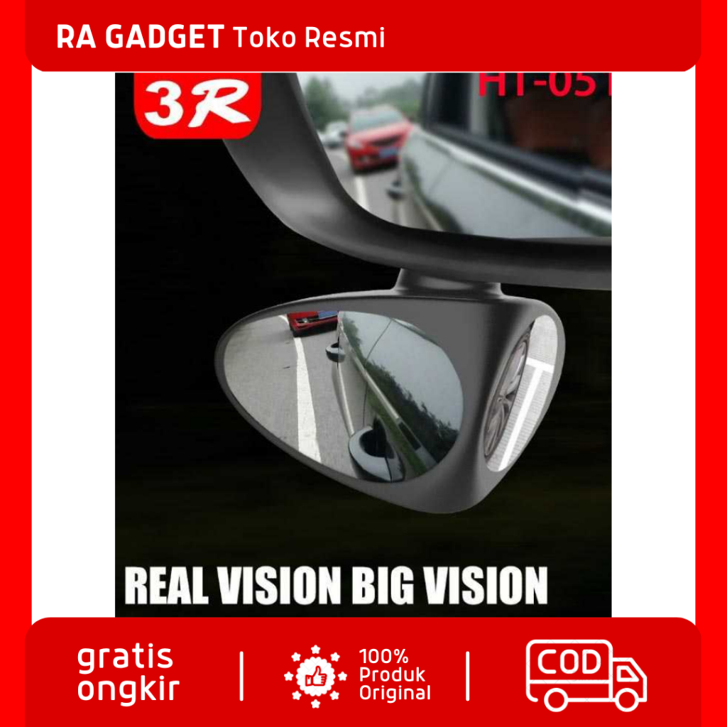 Kaca Spion Blindspot Wide Angle Big Vision / Spion Tambahan Blinkspot Blind spot Mobil Truk 360 Dua 