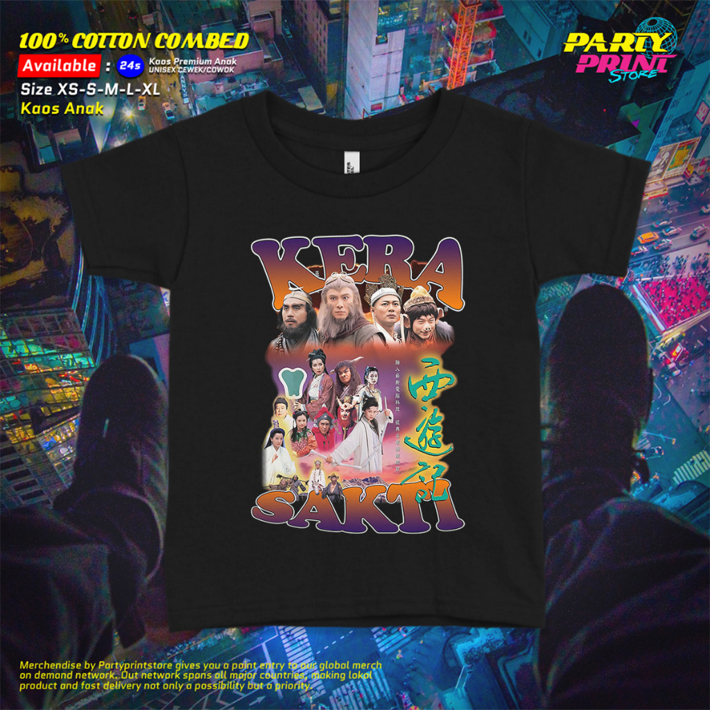 Partyprintstore Kaos Anak Cowok Film Movie Kera Sakti Journey To The West 1996 Bootleg #1