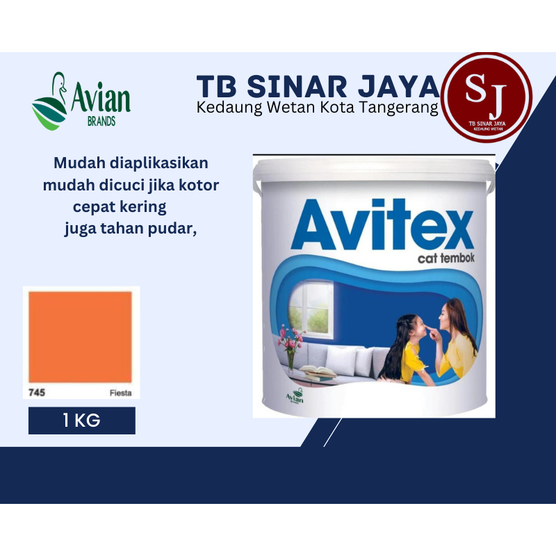 Cat AVITEX 1KG Cat Tembok dan Plafon - 745 Fiesta