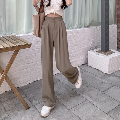 Celana Kulot Wanita Terbaru Loose Kekinian Celana Panjang Korean Style Celana Bahan Pants High Waist