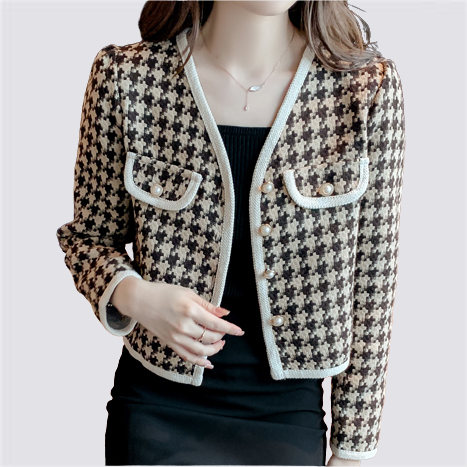 XIAOZHAINV Korean style Cardigan Lengan Panjan Wanita Crop