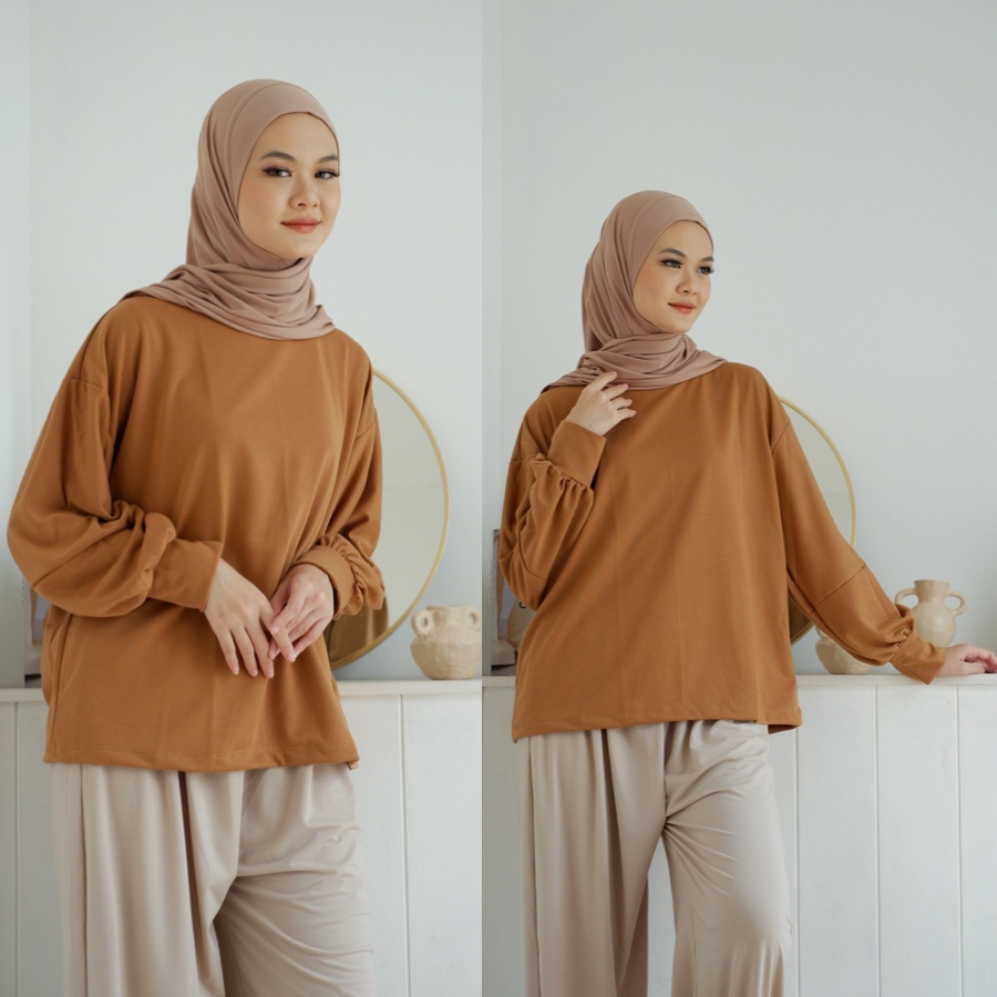 BLOUSE LENGAN BALON/ BLOUSE WANITA/ KAOS TANGAN BALON