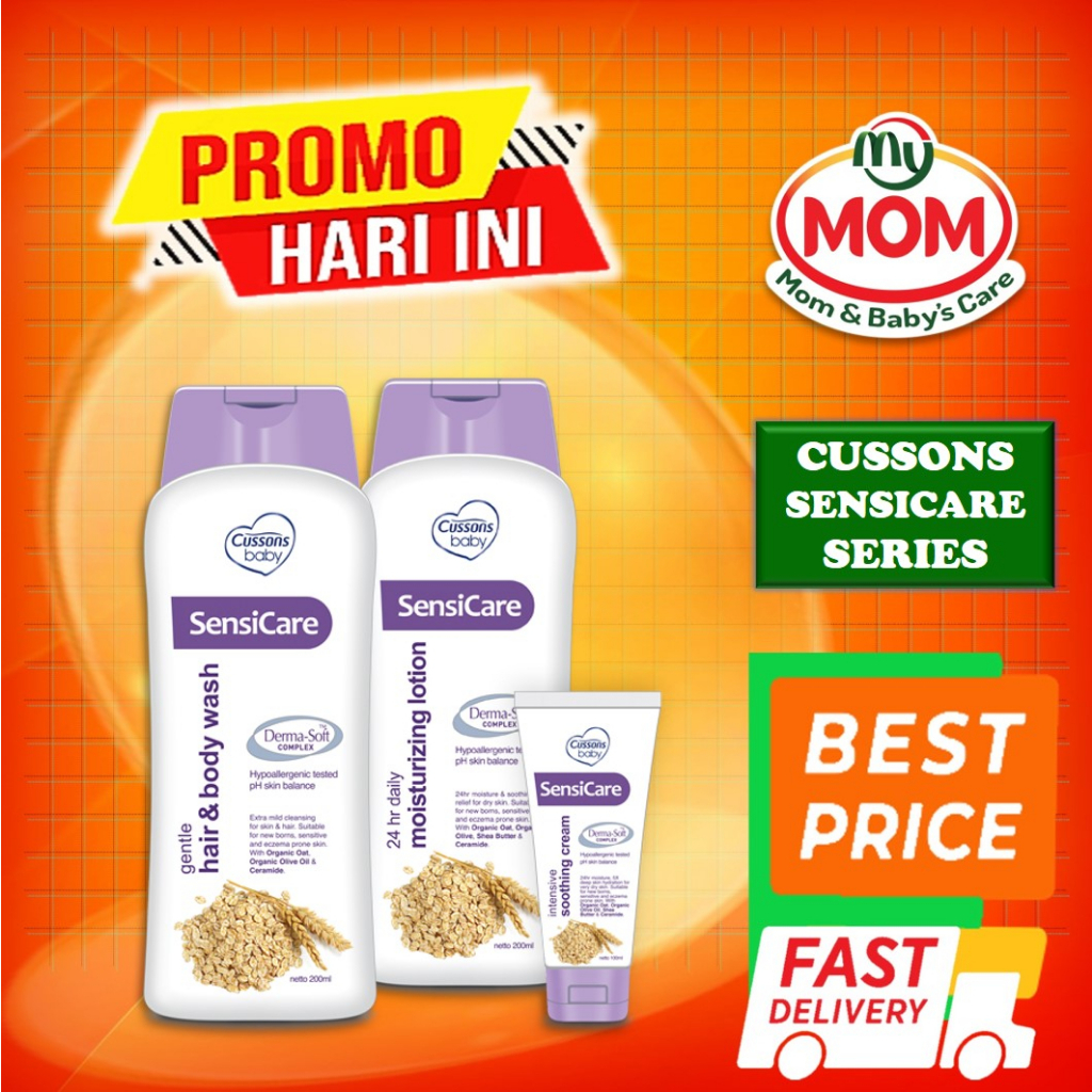 [BPOM] Cussons Baby Sensicare SERIES / Sensi Care Soothing Cream / Gentle Hair &amp; Body Wash / Moisturizing Lotion / MY MOM
