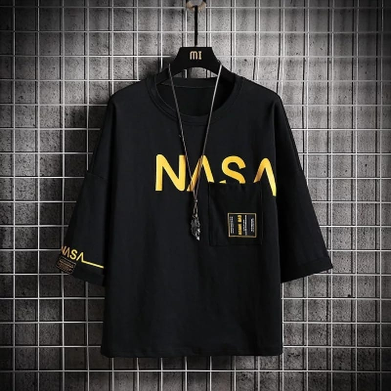 Baju Kaos Atasan Pria Lengan Pendek NASA Kasual