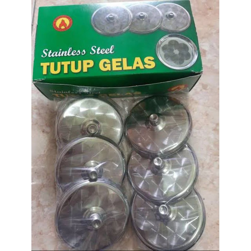 Tutup Gelas Stainless Bara Logam