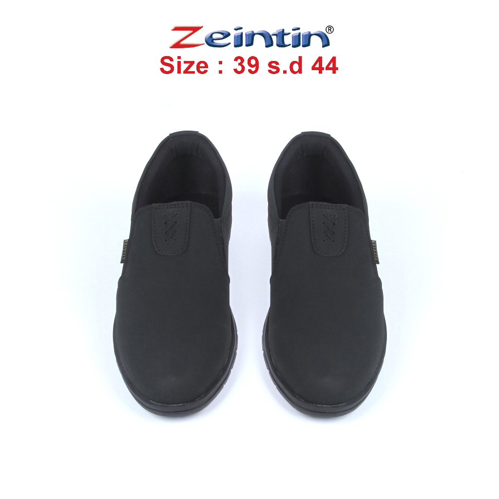 Zeintin - Sepatu Slip On Pria Zeintin  Sepatu Pria Hitam Sneakers Pria  Sepatu Kasual Sekolah BJ