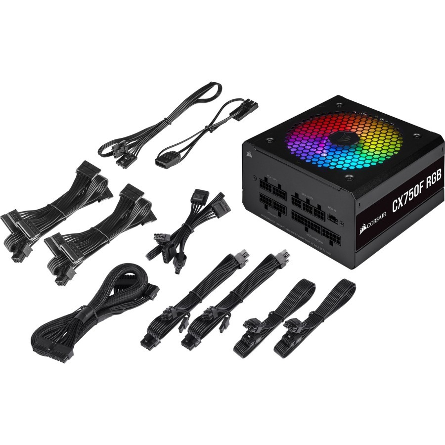 Corsair PSU CX750F RGB 750W 80 Plus Bronze Certified Fully Modular GARANSI RESMI